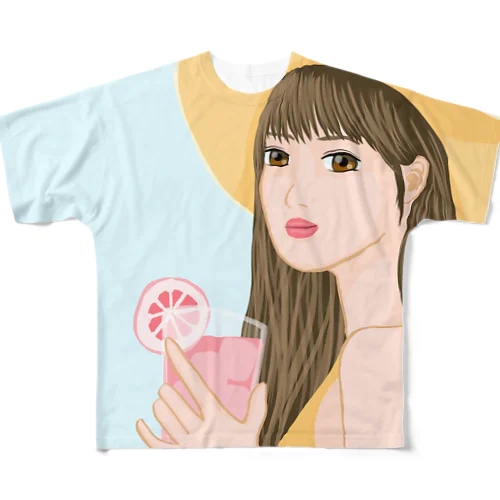 トロピカルカクテル All-Over Print T-Shirt