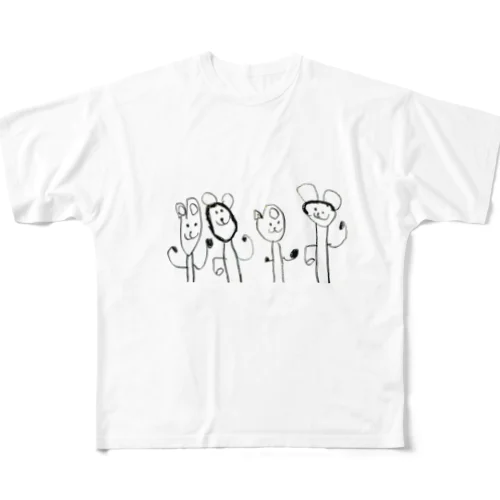 4歳が描いた絵 フルグラフィックTシャツ