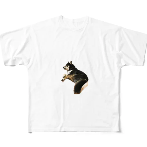 黒柴犬　ジョシーバ　癒し All-Over Print T-Shirt