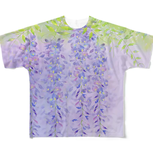 豊かに藤 All-Over Print T-Shirt