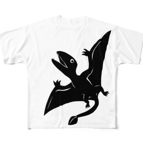 ディモルフォドン(黒) All-Over Print T-Shirt