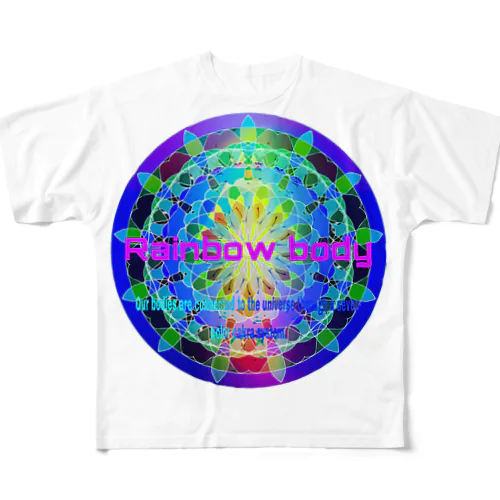 rainbow BODY DEEP BLUE フルグラフィックTシャツ