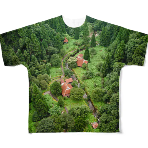 昔話に出てきそうな廃村 All-Over Print T-Shirt