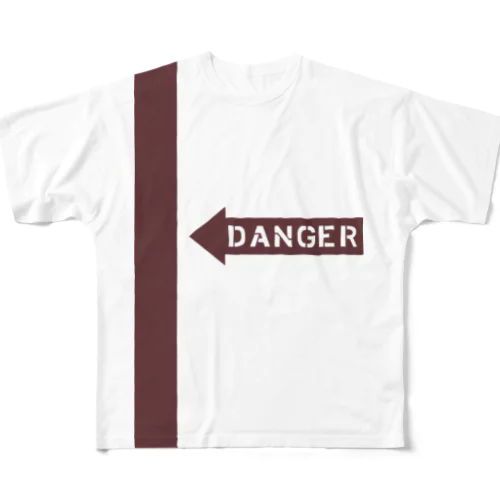 DANGER フルグラフィックTシャツ