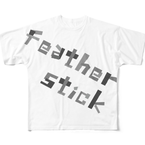 Feather stick　モノトーン All-Over Print T-Shirt