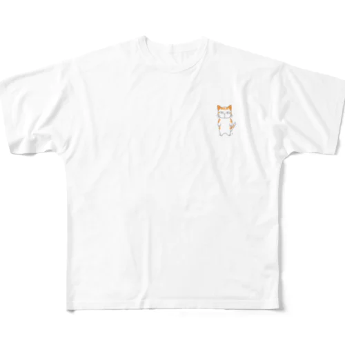 無愛想な茶トラ猫くん All-Over Print T-Shirt