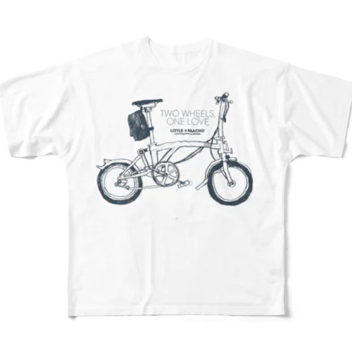 Two Wheels, One Love フルグラフィックTシャツ