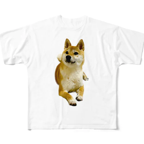 柴犬おかゆ フルグラフィックTシャツ