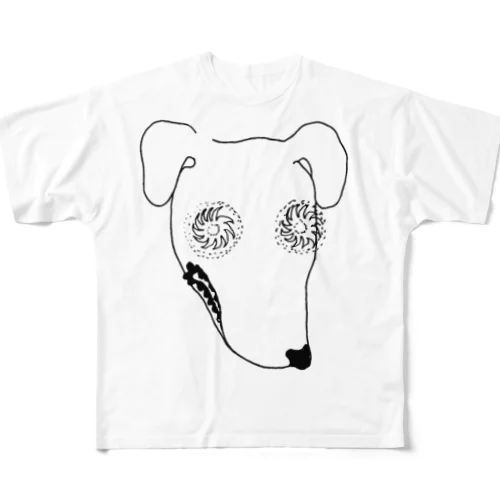 瞳に銀河犬 All-Over Print T-Shirt