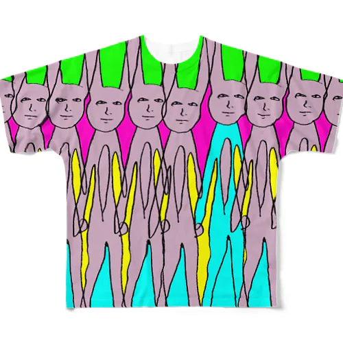 悟りうさぎの夢 フルグラフィックTシャツ