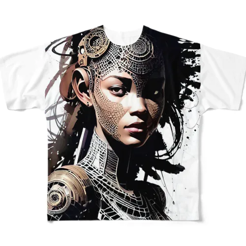 Cyber android girl   ZK2511 All-Over Print T-Shirt