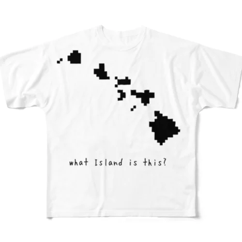 Hawaii map フルグラフィックTシャツ