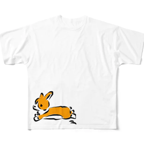 こーぎー(はしる) フルグラフィックTシャツ