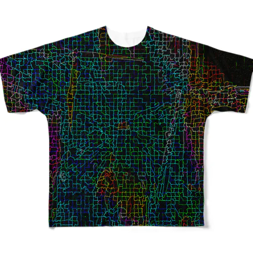 サイバーな都市の地図 All-Over Print T-Shirt