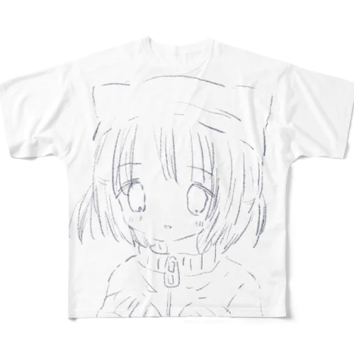 ふわねこ・しんどろ～む All-Over Print T-Shirt