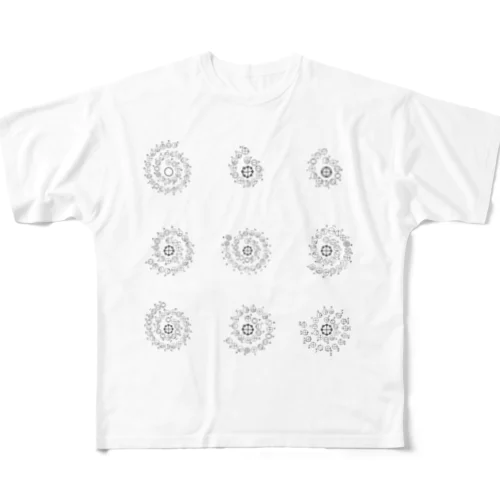 カタカムナウタヒ第1〜9首 All-Over Print T-Shirt