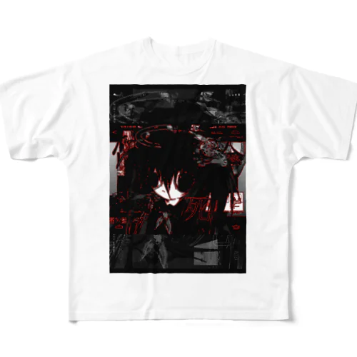 雅BLOOD All-Over Print T-Shirt