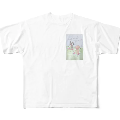 ブランコって楽しいね🎵 All-Over Print T-Shirt