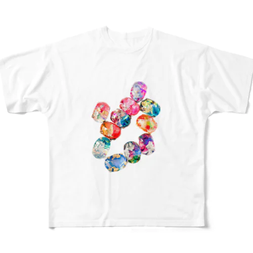 Kimurasaki_Ink_Oval_Design All-Over Print T-Shirt