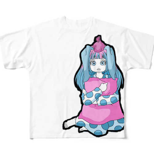 弱っているときは寂しいうさぎ All-Over Print T-Shirt