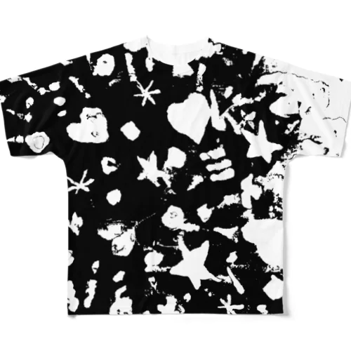 ⭐︎♡ (ブラックホワイト) All-Over Print T-Shirt