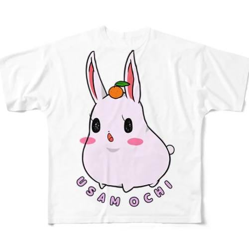 うさもち フルグラフィックTシャツ