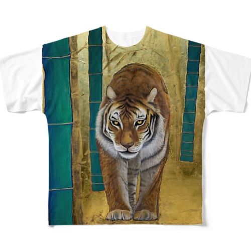 祈りの日本画・叶湖光【五黄の寅】 All-Over Print T-Shirt