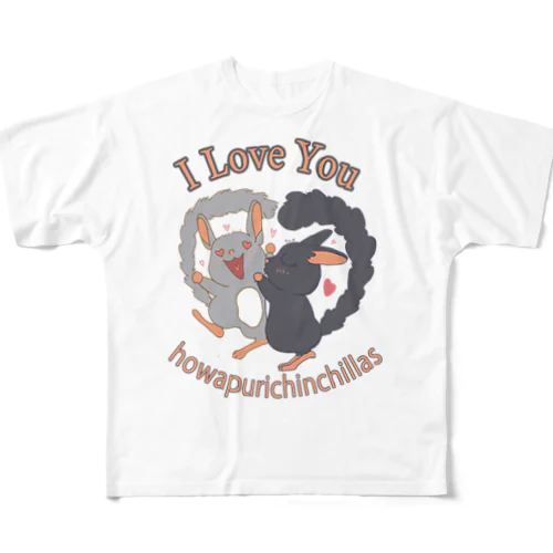 ロキ＆フレイア　I LOVE YOU フルグラフィックTシャツ