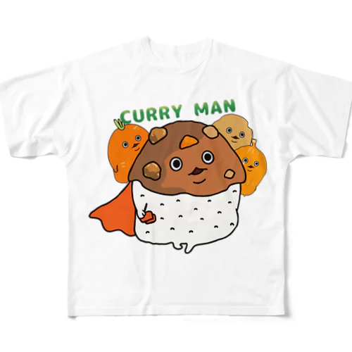 End of Food カレーライス All-Over Print T-Shirt