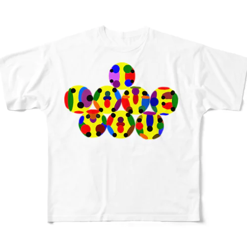 〇文字『I Love you h.t.』 フルグラフィックTシャツ