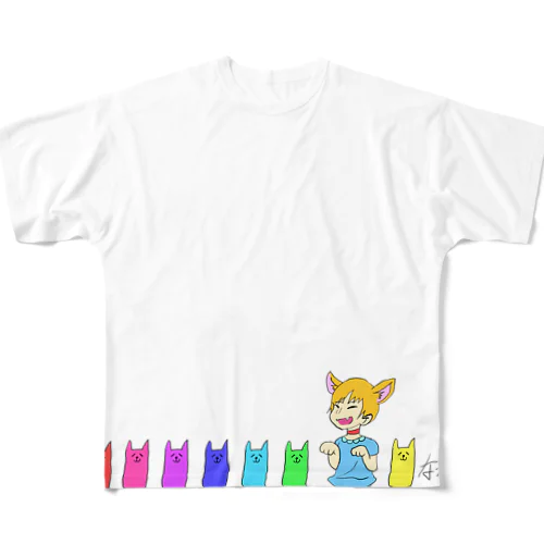 キャットニップちゃん フルグラフィックTシャツ