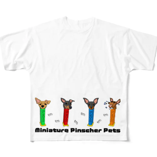ペッツなMiniature Pinscher！パート２！ フルグラフィックTシャツ
