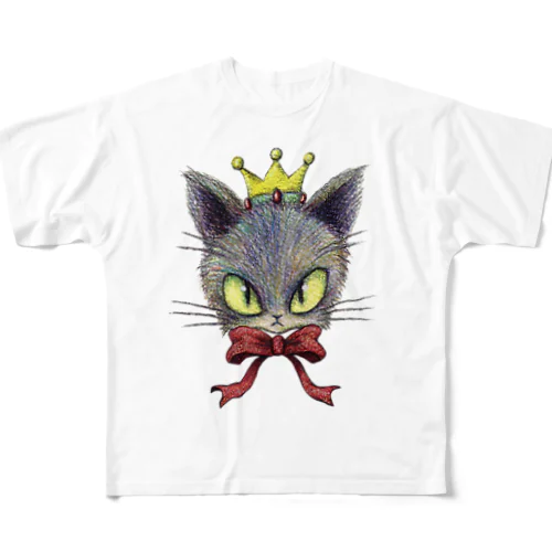 猫の王様　顔 All-Over Print T-Shirt
