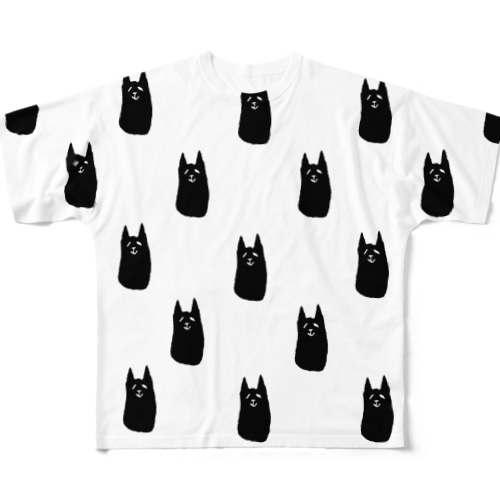 キャットニップくん白 All-Over Print T-Shirt