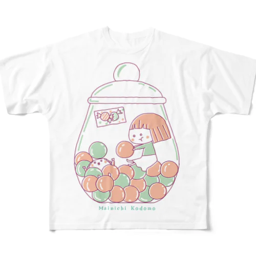 Mainichi kodomo candy All-Over Print T-Shirt