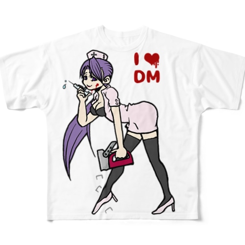 デスマッチガール_ナース All-Over Print T-Shirt