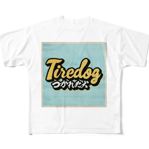 Tiredog Tシャツ All-Over Print T-Shirt