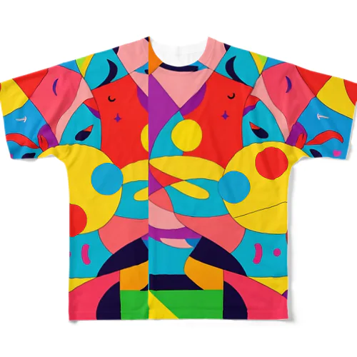 ビビットdeカラフル All-Over Print T-Shirt