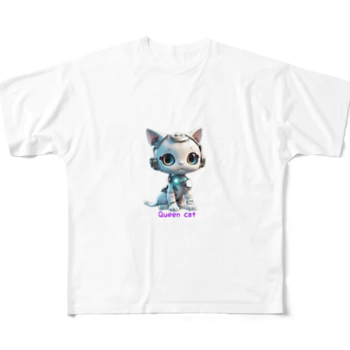 Queen Cat-Roid フルグラフィックTシャツ