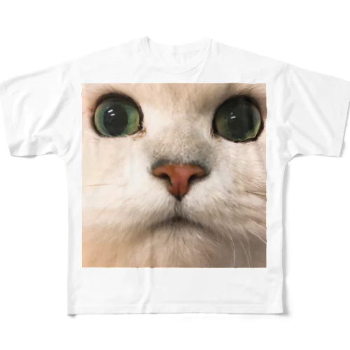 保護ネコのチコさん フルグラフィックTシャツ