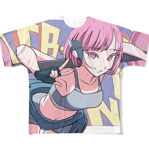 ぽっぷんフルグラ23 All-Over Print T-Shirt