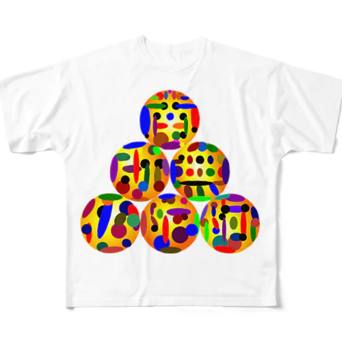 〇文字『南無阿弥陀仏h.t.』 フルグラフィックTシャツ