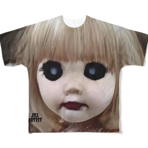 怖い幼女の西洋人形 All-Over Print T-Shirt