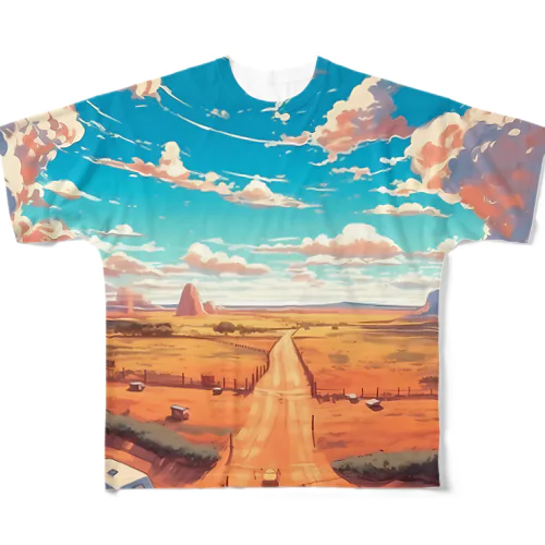 赤土と地平線とキャンプ All-Over Print T-Shirt