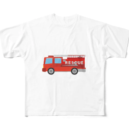 レスキュー車 フルグラフィックTシャツ