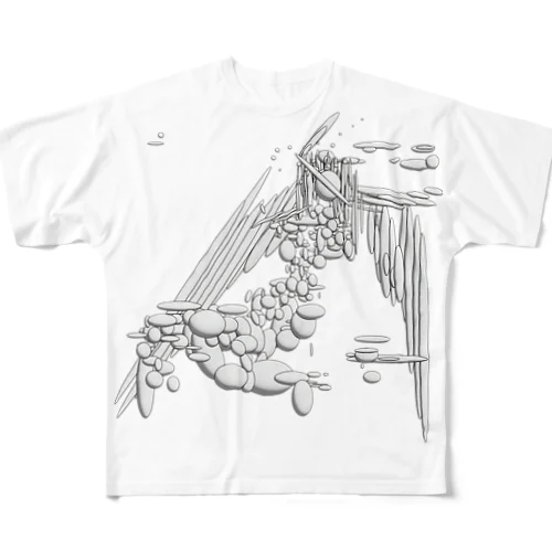 天使3D All-Over Print T-Shirt