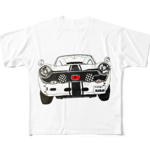 OLD CAR ⑤ All-Over Print T-Shirt