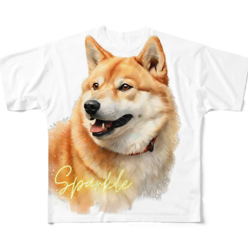 "シバワンダー" 柴犬愛好家Tシャツ フルグラフィックTシャツ