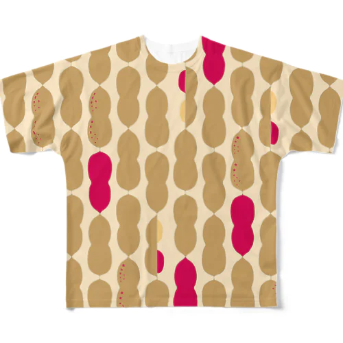 ピーナッツマニア（バター） All-Over Print T-Shirt