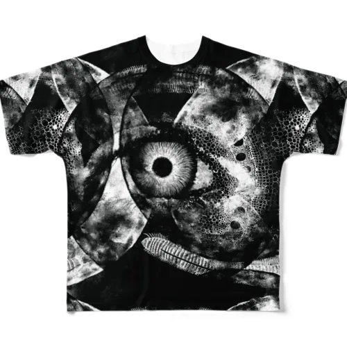 眼球洞窟 -The Vision- 総柄 S/S TEE フルグラフィックTシャツ
